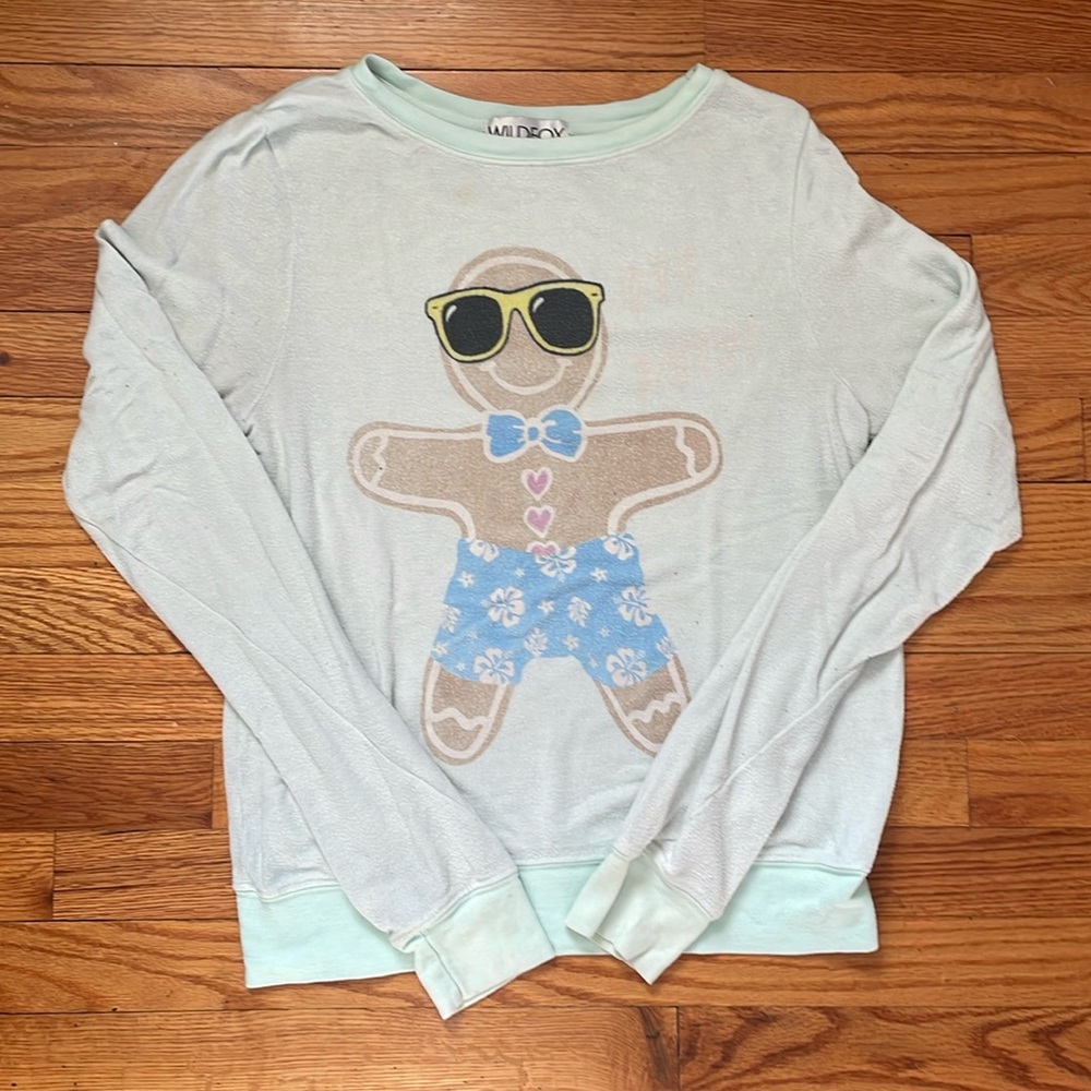 WIDFOX gingerbread man “off duty” sweater